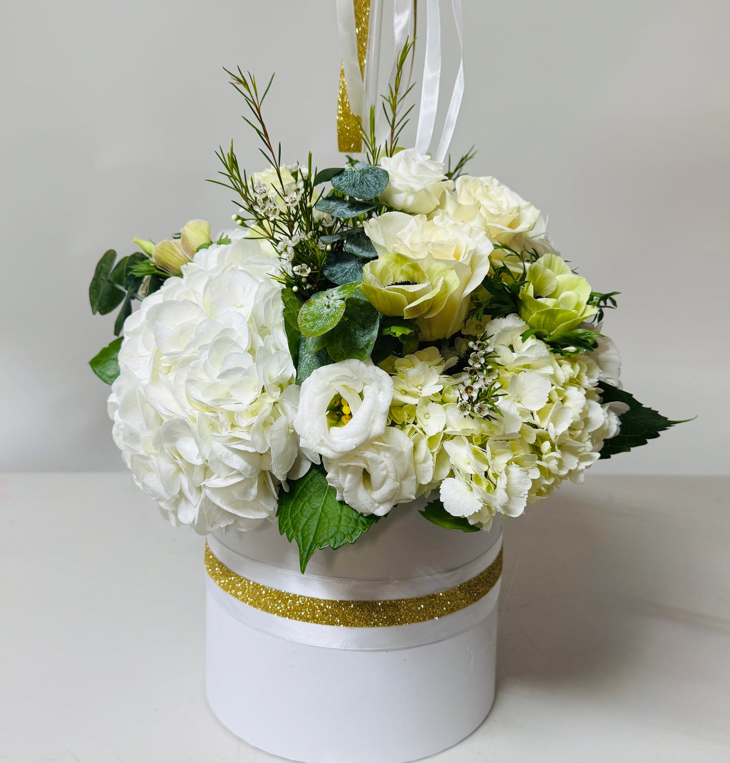 White Elegance Floral Box
