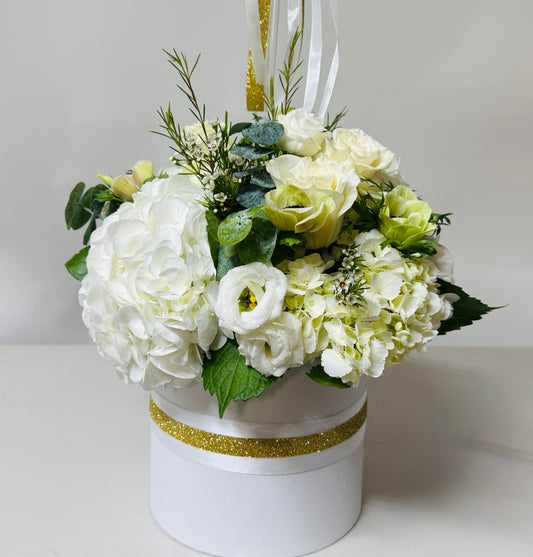 White Elegance Floral Box