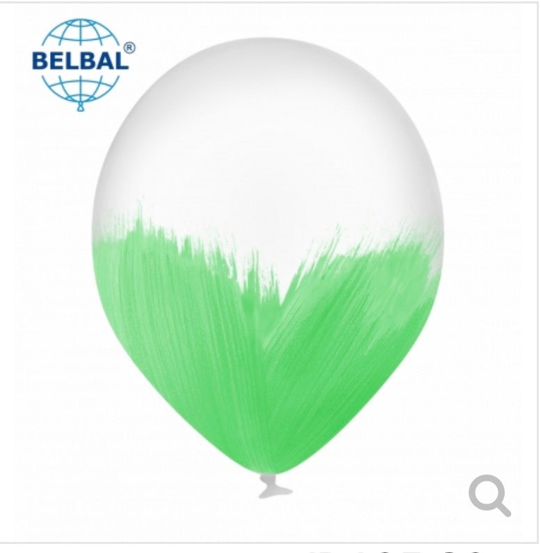 Green Brush Balloons - Pack of 10