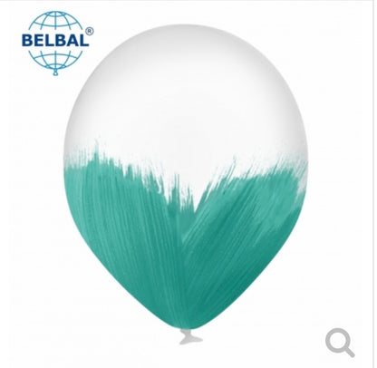 Turquoise Brush Balloons - Pack of 10