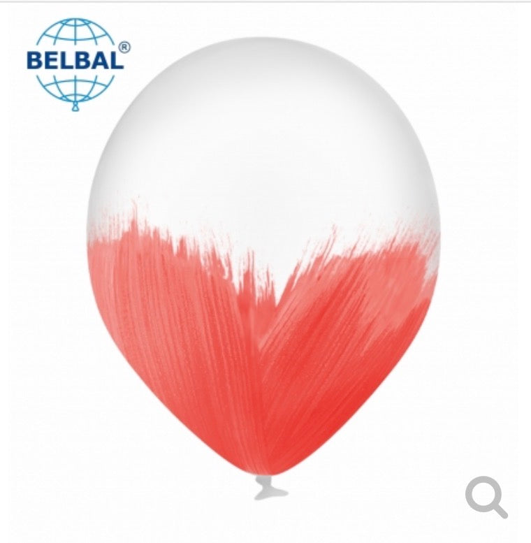 Red Brush Balloons - Pack of 10
