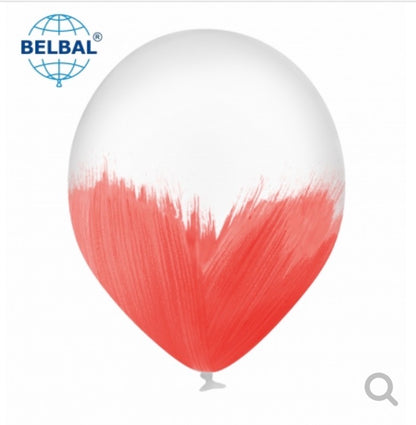Red Brush Balloons - Pack of 10