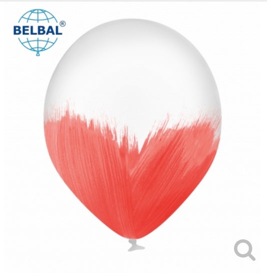 Red Brush Balloons - Pack of 10