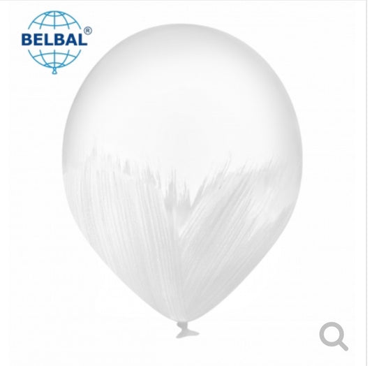 White Brush Balloons - Pack of 10