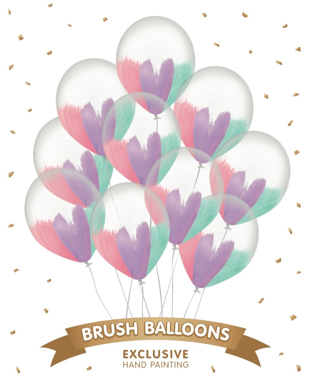 Unicorn Brush Balloons - Pack of 10