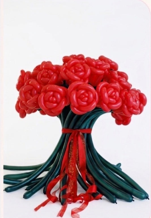 Red Balloon Rose Bouquet