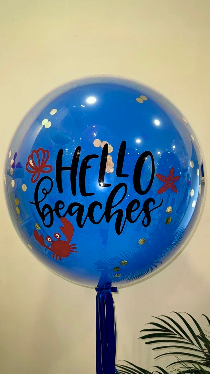 Jumbo balloons with custom signs (bobo balloons)