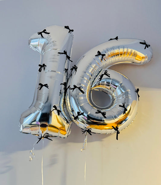 Balloons Numbers With Bow