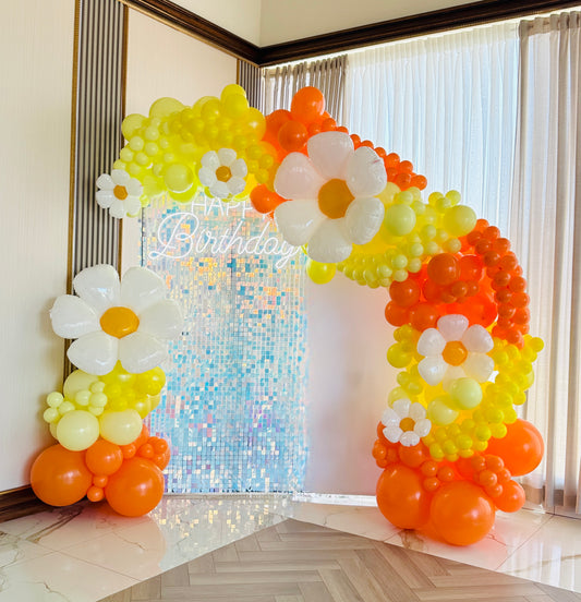 Daisy Bloom Birthday Backdrop