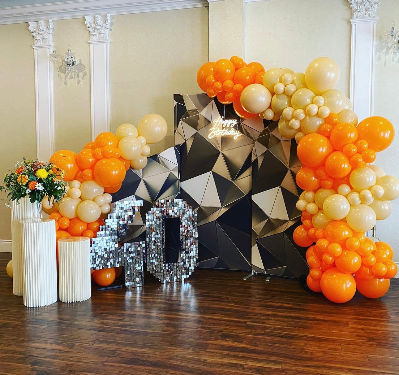 Modern Gold Milestone Backdrop