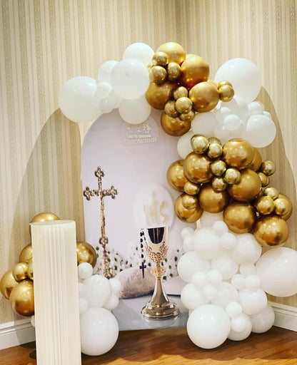 Elegant Baptism Balloon Backdrop - 02