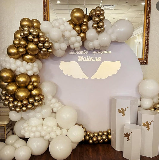 Elegant Baptism Balloon Backdrop - 01