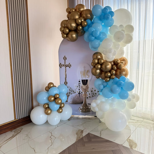 Elegant Baptism Balloon Backdrop - 02
