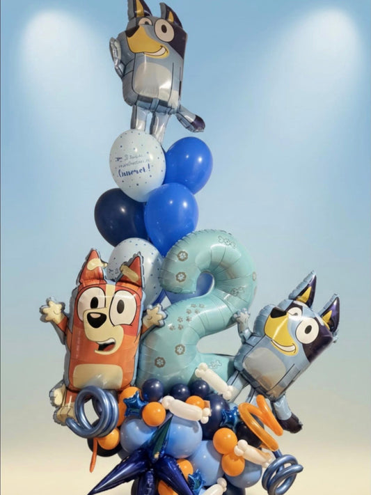 balloons number stuck arrangement