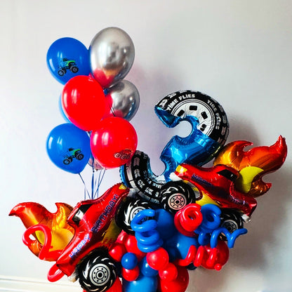 balloons number stuck arrangement