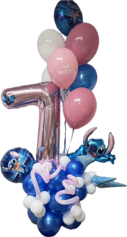 balloons number stuck arrangement