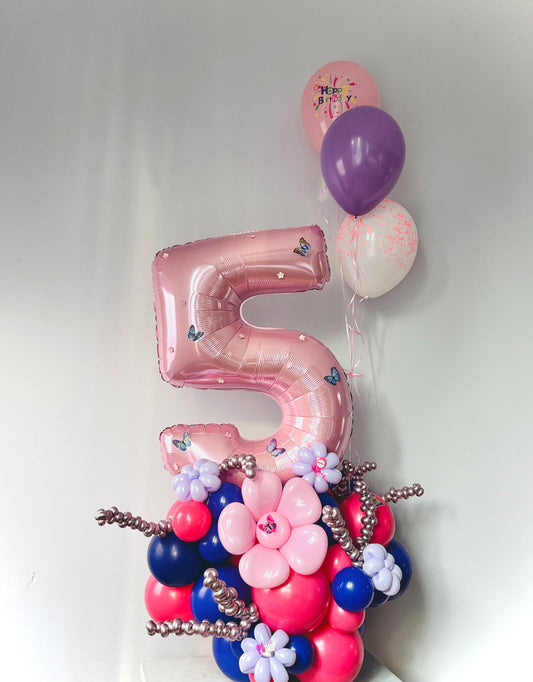 balloons number stuck arrangement