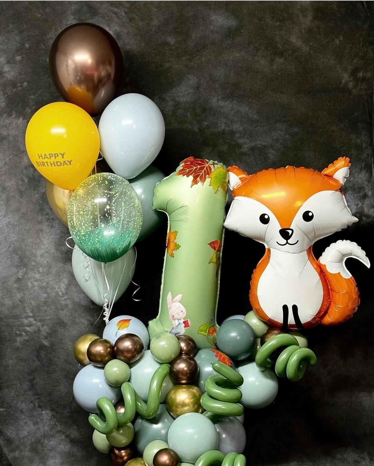 balloons number stuck arrangement