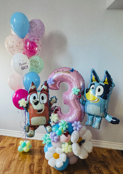 balloons number stuck arrangement