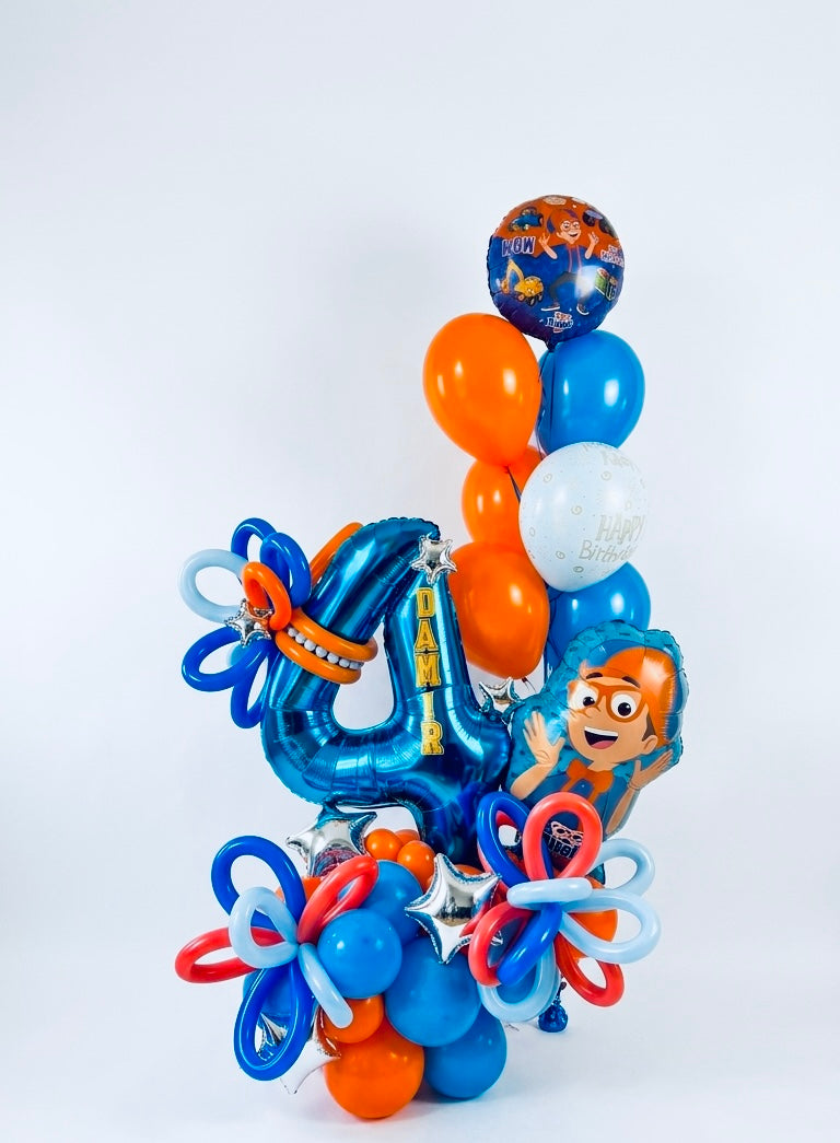 balloons number stuck arrangement